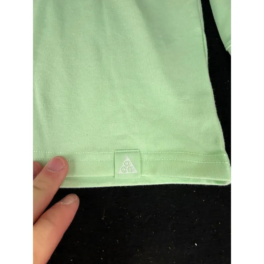 Nike ACG Long Sleeves Shirt Green Hike Snacks Tee FV3488-386, Men’s Size Large